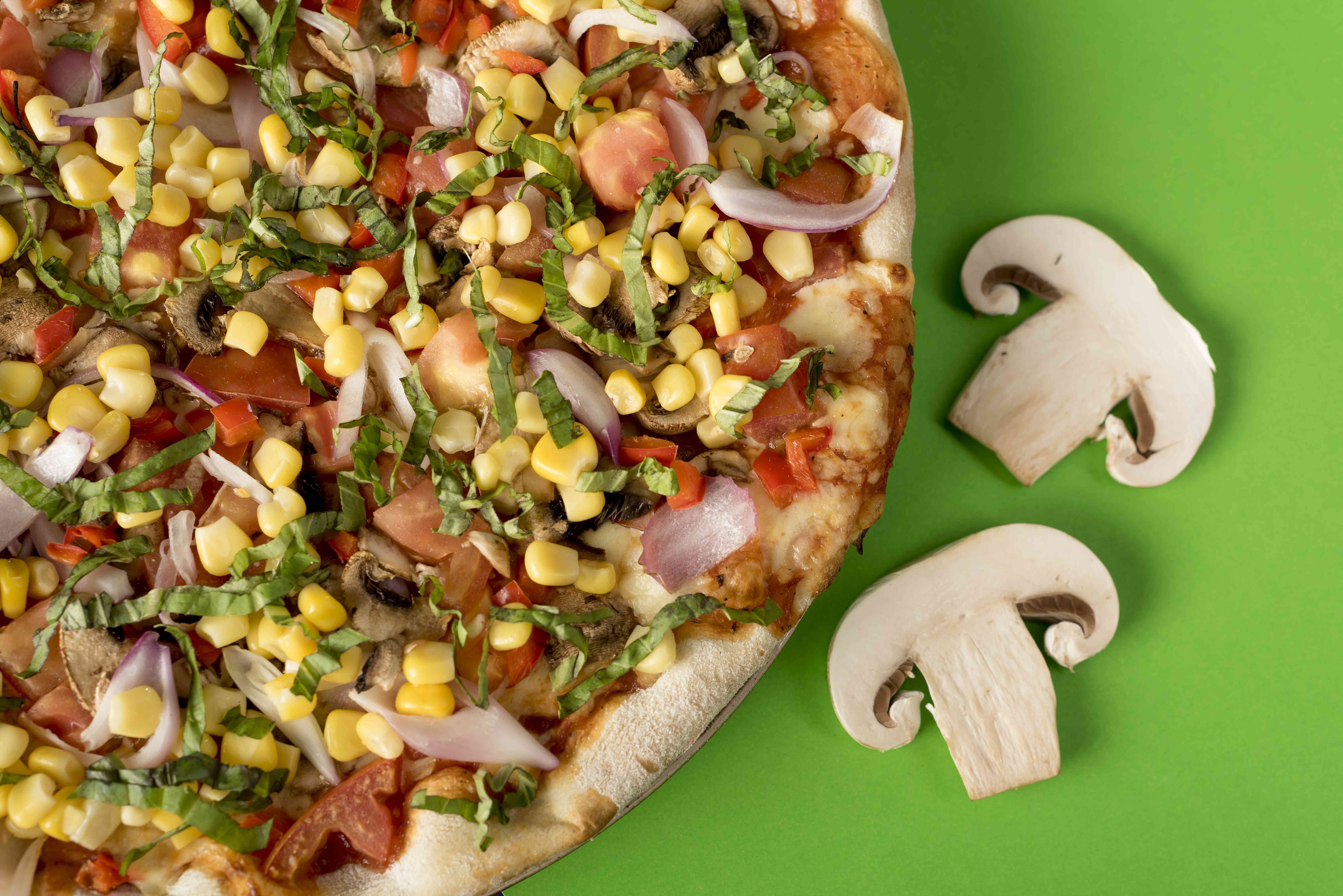 Pizza Primavera Vegetariana Tradicional.